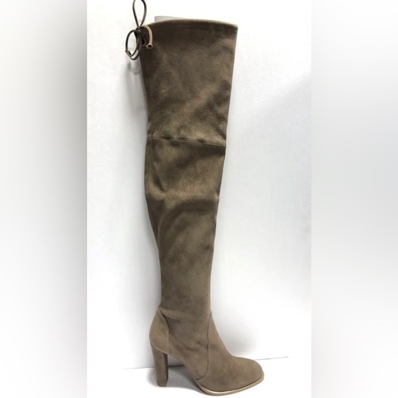 Stuart Weitzman Women's Highland, Taupe Over The Knee Boots, Size